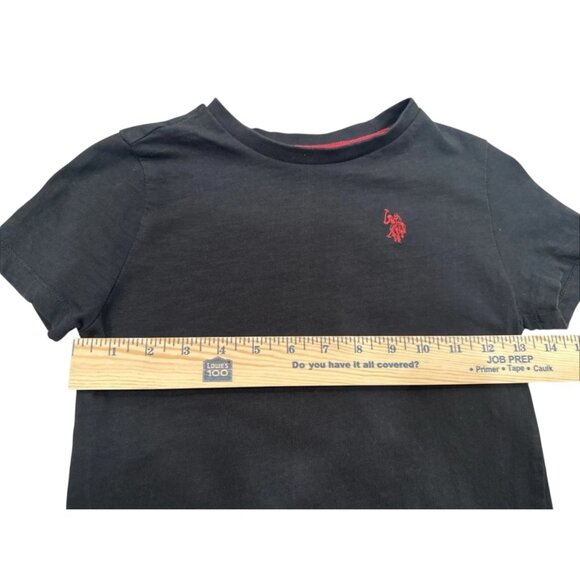 U.S. Polo Assn Navy T Shirt Red Logo Cotton Casual Boys Medium Classic Size 8 - Picture 5 of 6